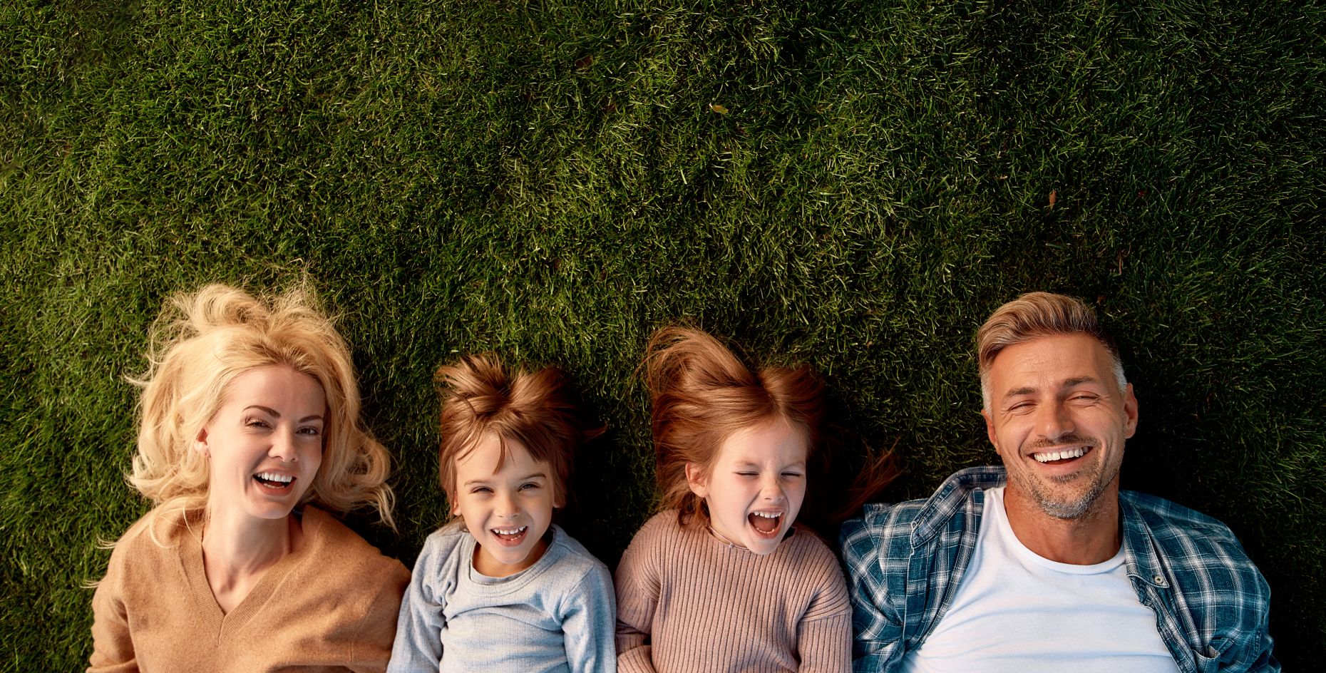 Happy family having fun time